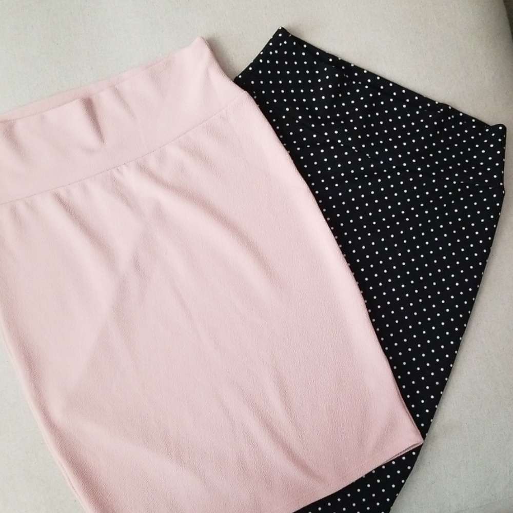 2 lularoe cassie pencil skirts large